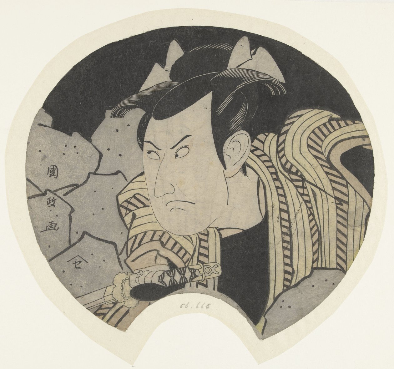 Aktor z mieczem autorstwa Utagawa Kunimasa