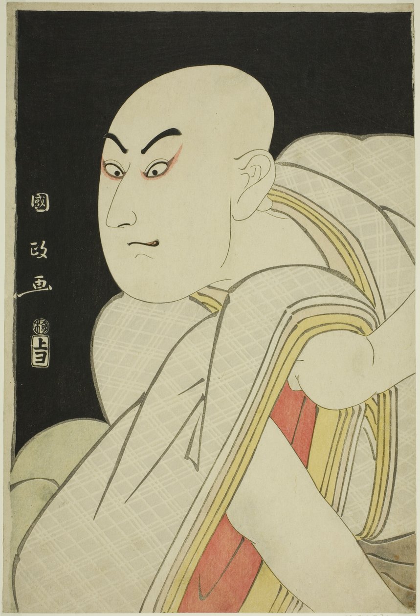 Aktor Sawamura Sojuro lll jako świecki ksiądz Kiyomori autorstwa Utagawa Kunimasa