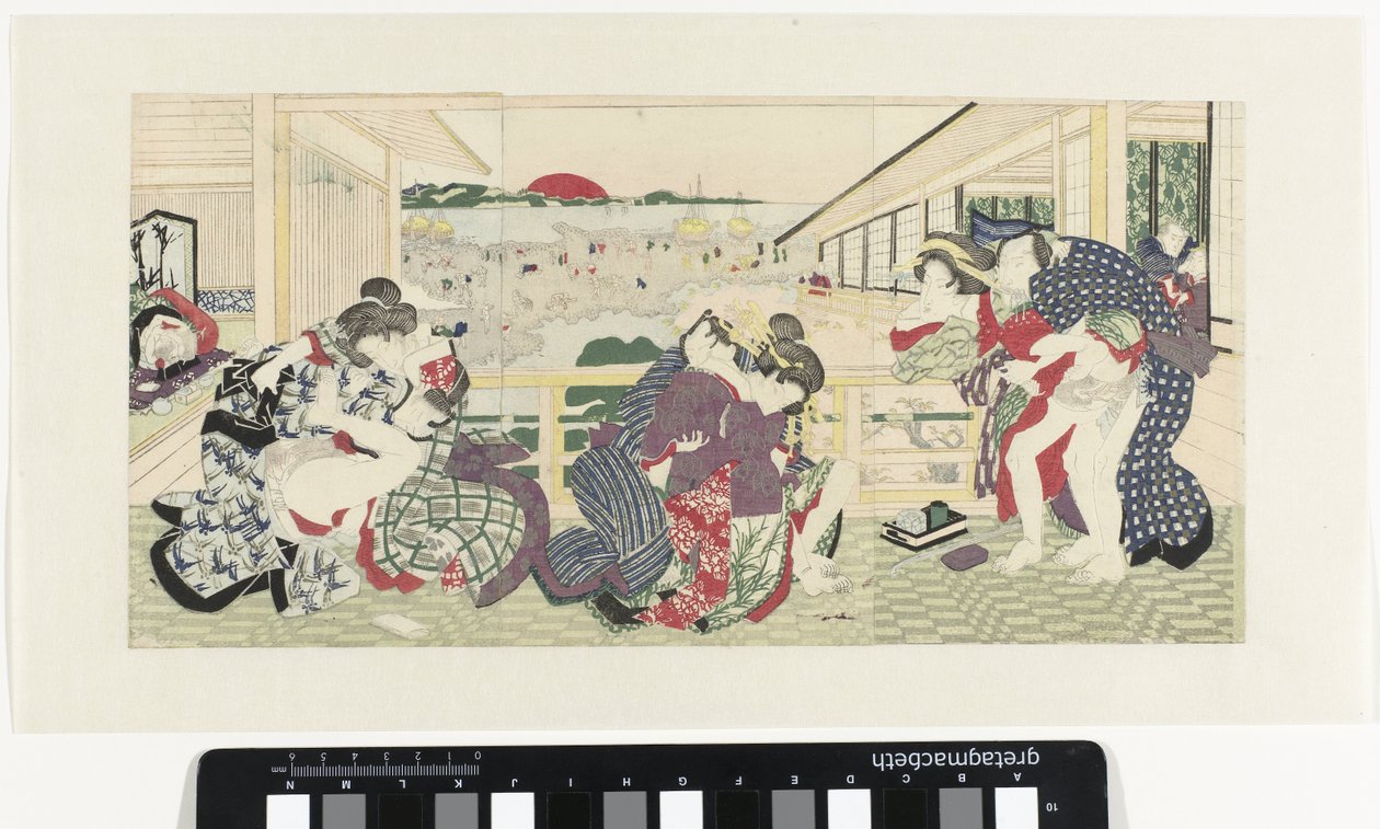 Kocham pary na werandzie autorstwa Utagawa Kunisada (I)