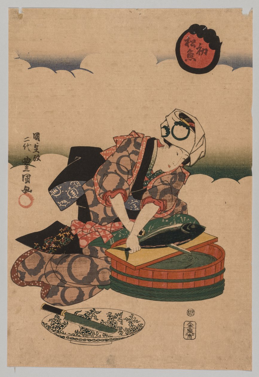 Przygotowanie Bonita autorstwa Utagawa Kunisada