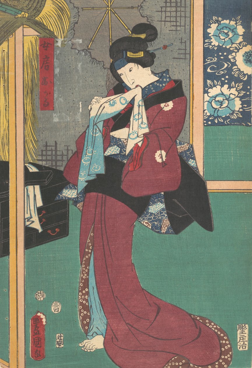 Druk, XIX w., XIX w. autorstwa Utagawa Kunisada
