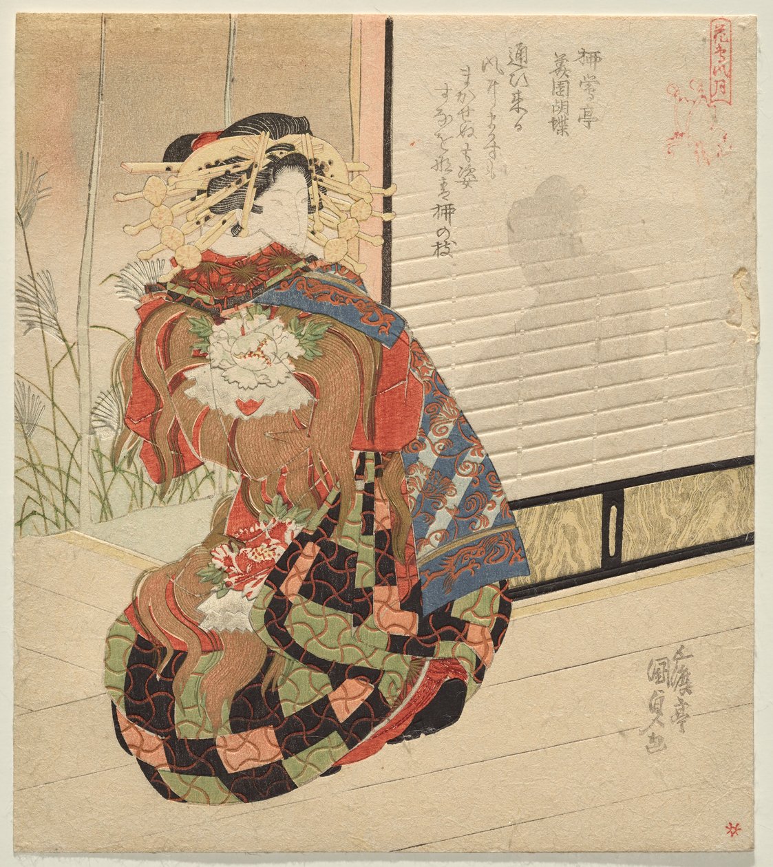 Wiatr z serii Ptak i kwiat, Wiatr i księżyc autorstwa Utagawa Kunisada