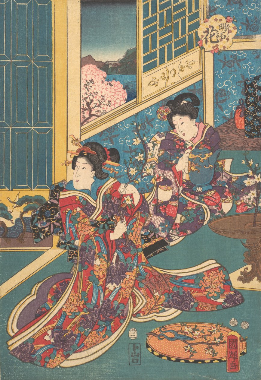 Kwiat Fowlera, 1853. autorstwa Utagawa Kuniteru