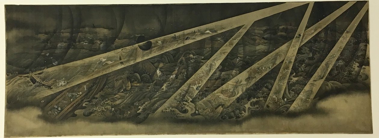Burza autorstwa Utagawa Kunitoshi