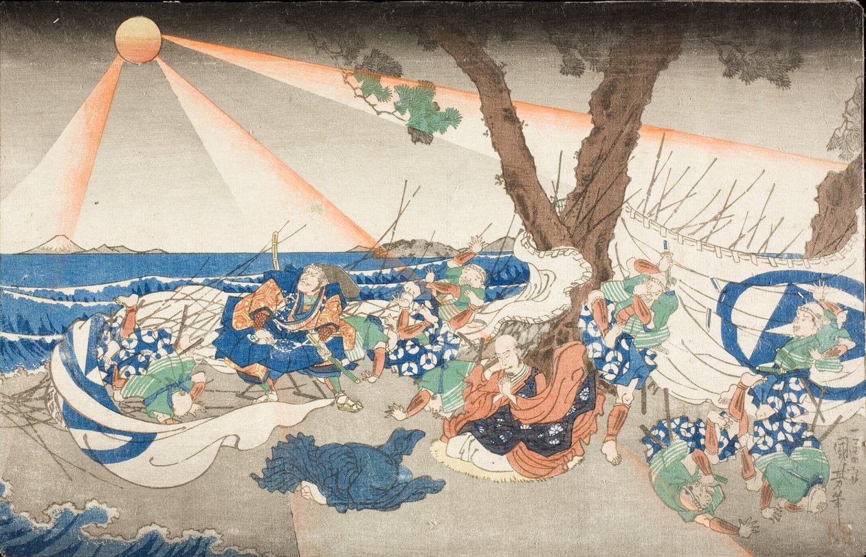 Na miejscu egzekucji w Tatsunokuchi, prowincja Sagami autorstwa Utagawa Kuniyoshi