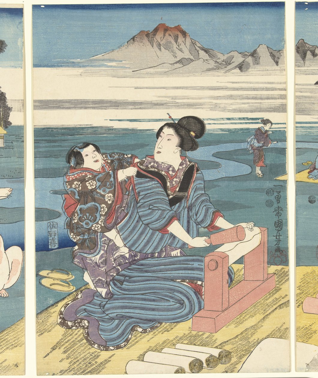 Rzeka Toi Tama w Settsu autorstwa Utagawa Kuniyoshi