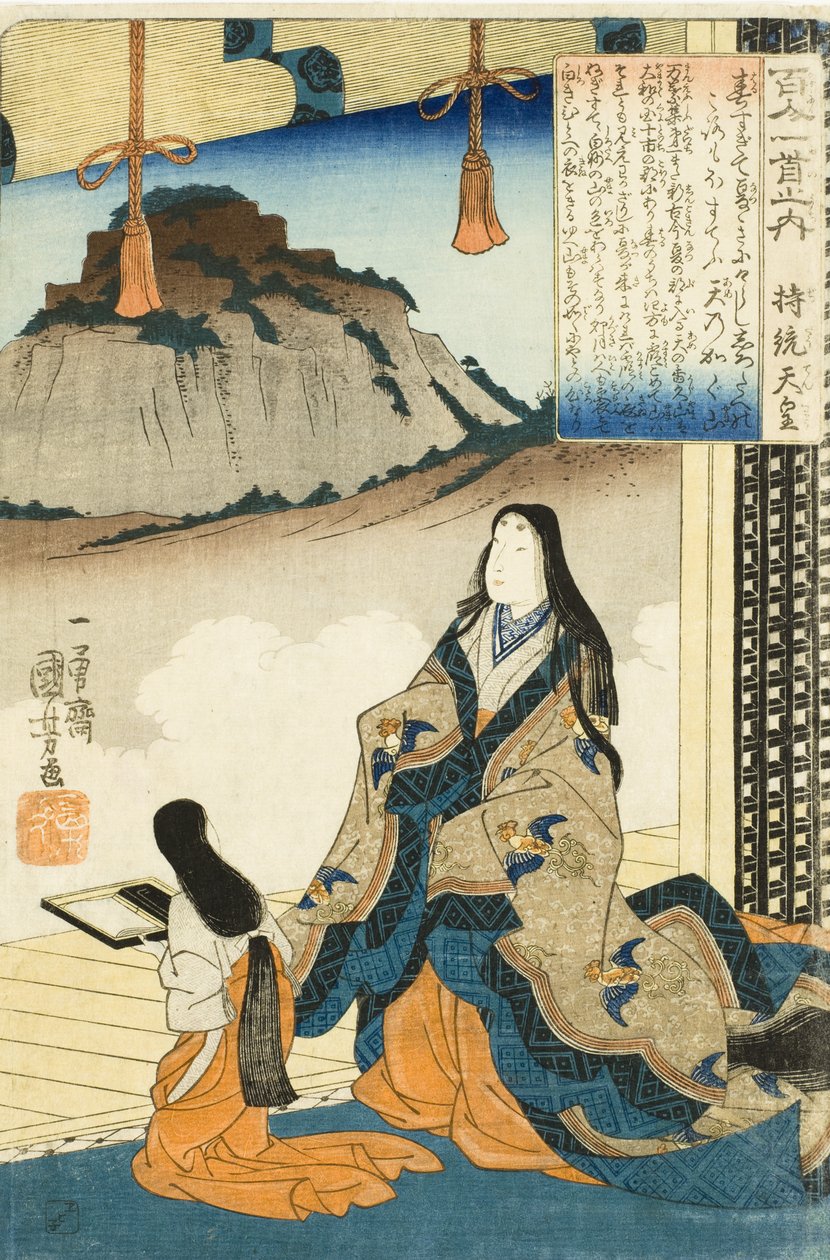 Cesarzowa Jitō Tennō autorstwa Utagawa Kuniyoshi