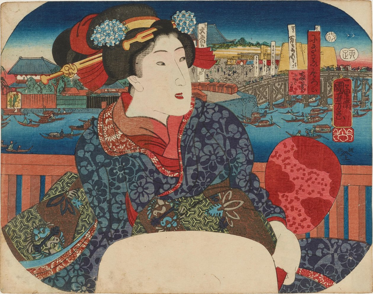 Ciekawe miejsca autorstwa Utagawa Kuniyoshi