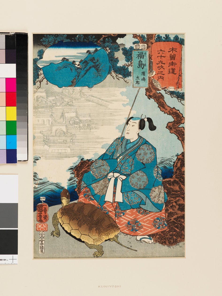 Fukushima: Urashima Tarō autorstwa Utagawa Kuniyoshi