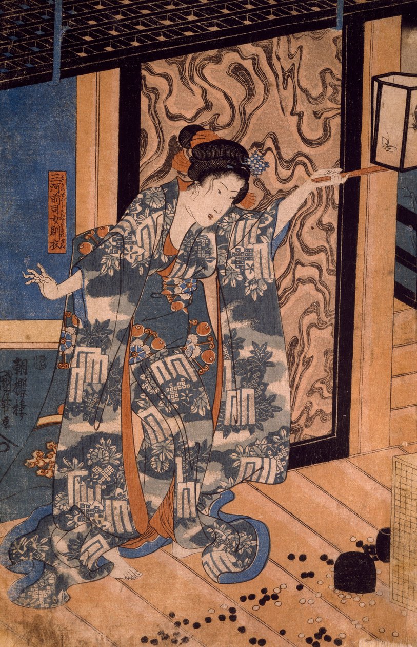 Nareginu, mistrz Zen z ręki Dow gh Mikawy r, autorstwa Kuniyoshi Utagawa autorstwa Utagawa Kuniyoshi
