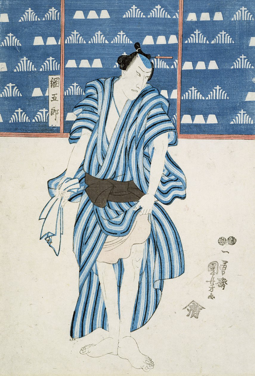 Portret Tunagore (odbitka drzeworytowa) autorstwa Utagawa Kuniyoshi