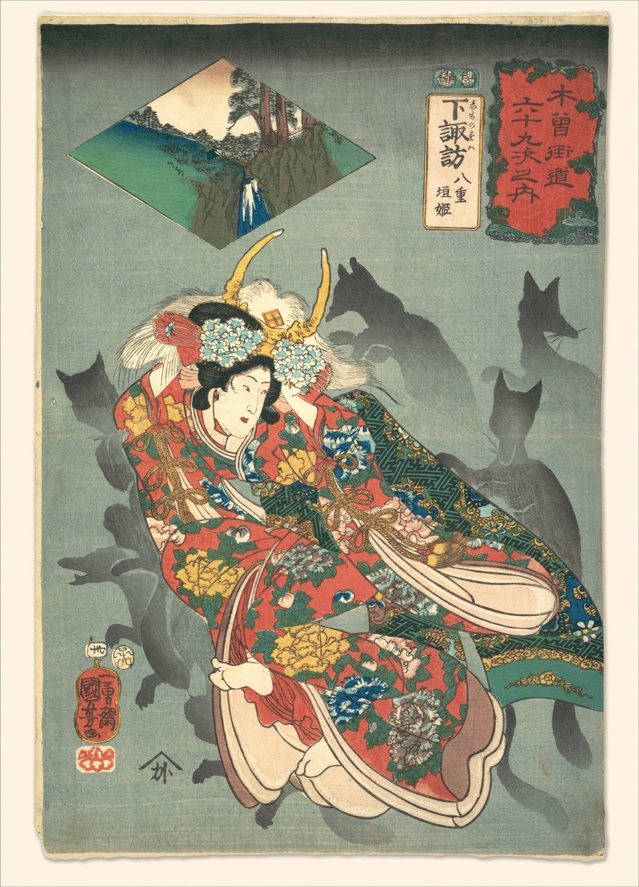 Księżniczka Yaegaki autorstwa Utagawa Kuniyoshi