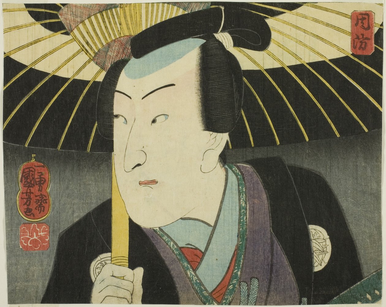 Prowincja Suo, z cyklu „Współczesne sceny prowincji w Edo Brocades” autorstwa Utagawa Kuniyoshi