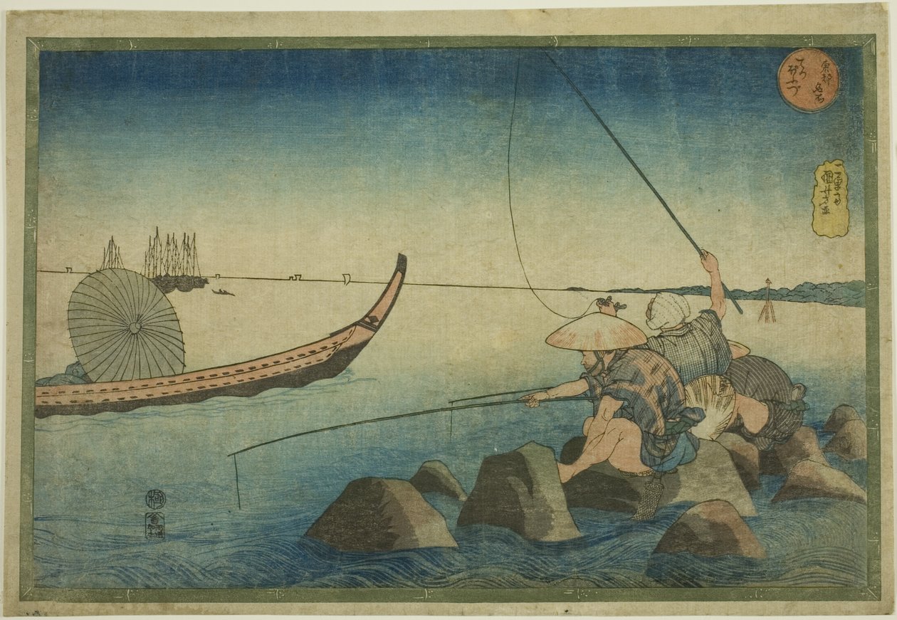 Teppozu, z cyklu „Słynne miejsca w stolicy Wschodu (Toto meisho)” autorstwa Utagawa Kuniyoshi