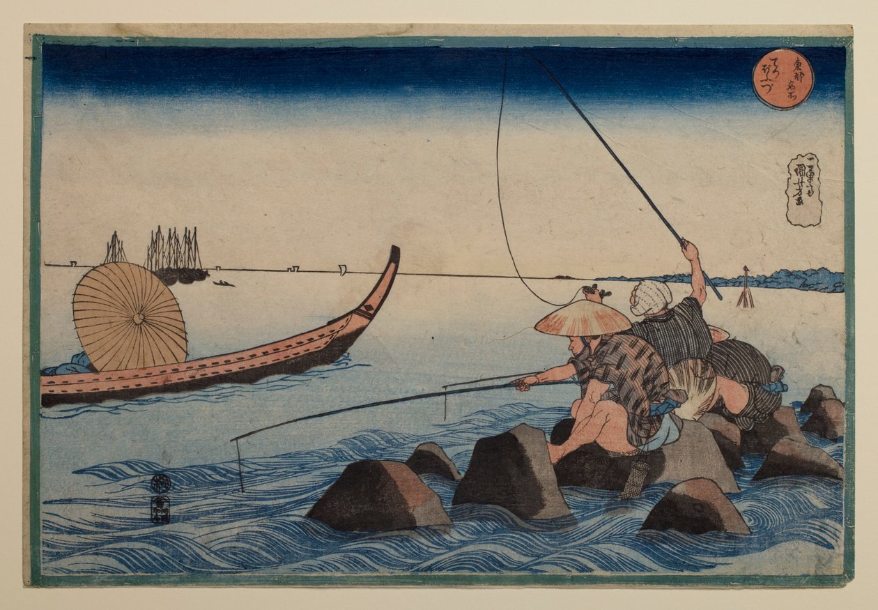 Teppōzu, z serii „Słynne miejsca we wschodniej stolicy” autorstwa Utagawa Kuniyoshi