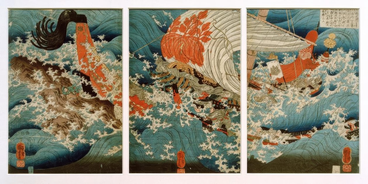 Ofiara Yojibei autorstwa Utagawa Kuniyoshi