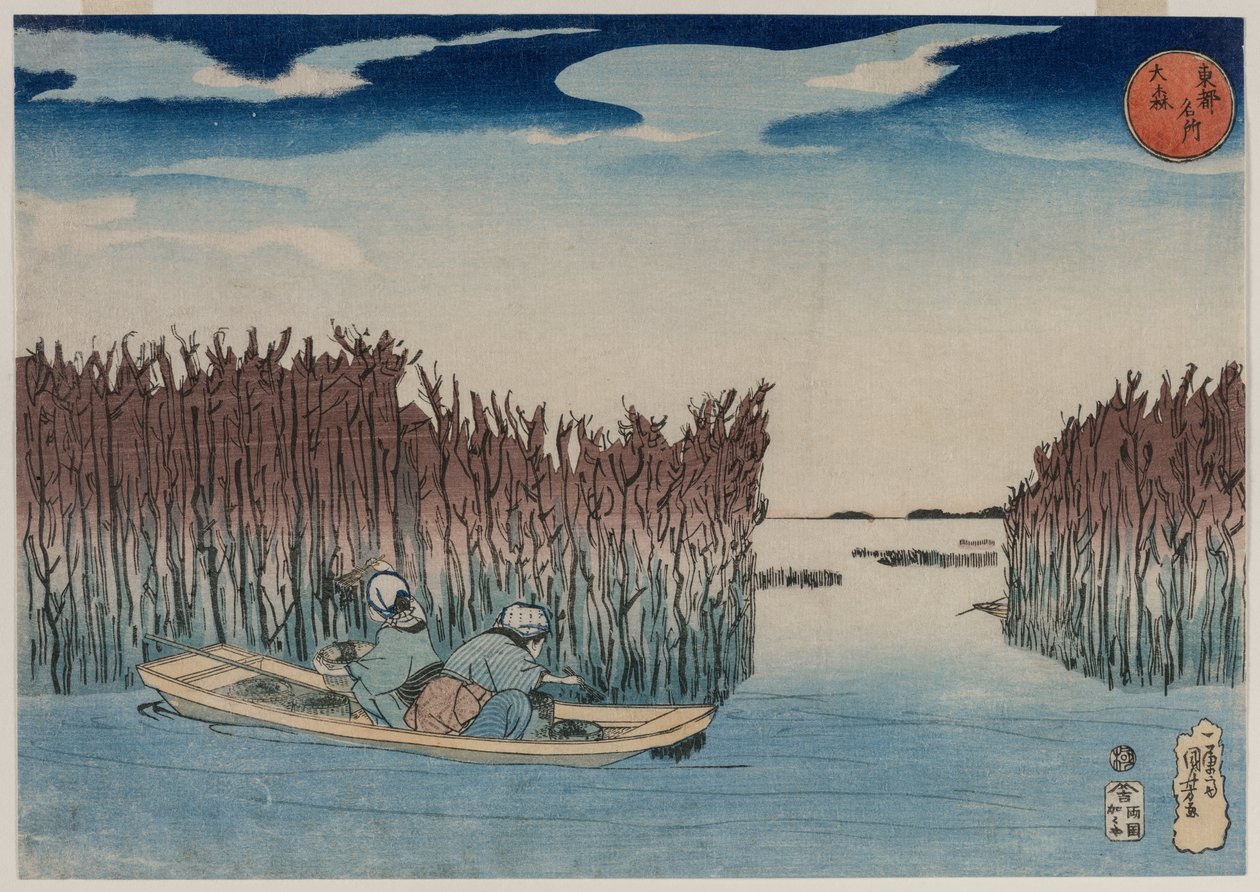 Ōmori, z cyklu Znane miejsca w stolicy Wschodu autorstwa Utagawa Kuniyoshi