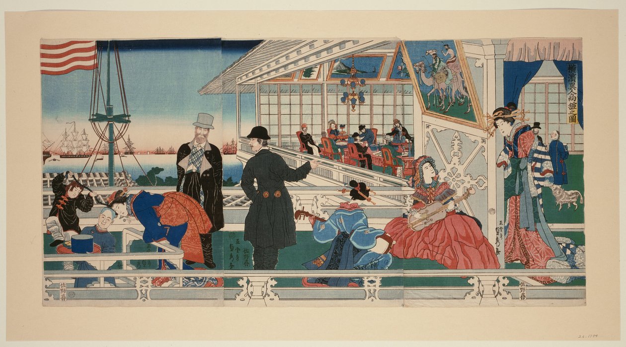 Ann American Mel Kanche Part 1 Członek Yokohama autorstwa Utagawa Sadahide