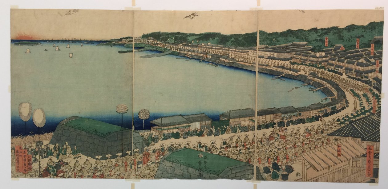 Procesje Daimyo przechodzące wzdłuż Tokaido autorstwa Utagawa Sadahide