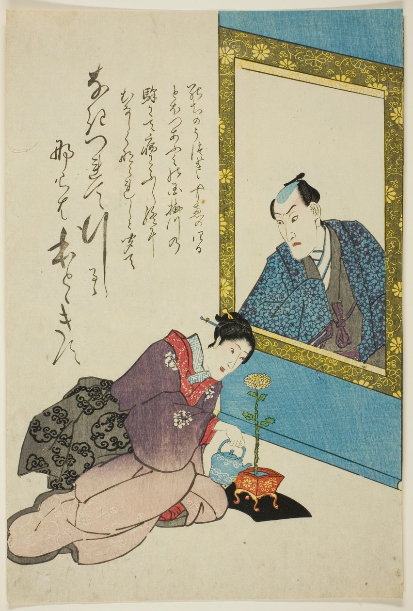 Portret pamięciowy aktora Onoe Kikugoro III autorstwa Utagawa School