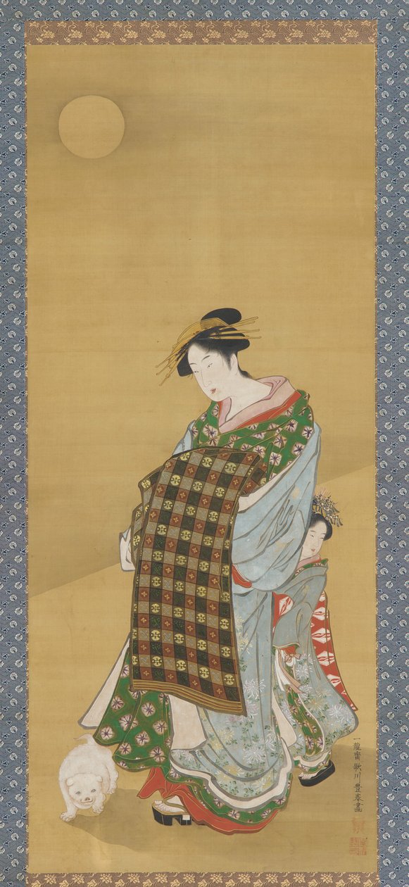 Kurtyzana i jej pomocnik, 1735-1868. autorstwa Utagawa Toyoharu