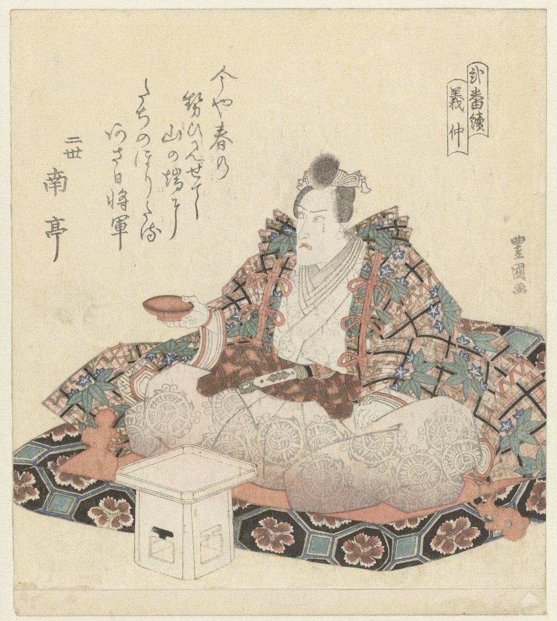 Minamoto no Yoshinaka Yoshinaka Een ji p chie k Niban Tsuzuki autorstwa Utagawa Toyokuni (I)