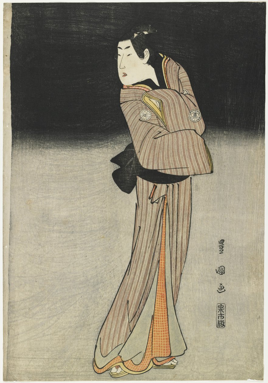 Segawa Kikunojo_ III jako sklepikarz Cho_kichi, 1796 r. autorstwa Utagawa Toyokuni