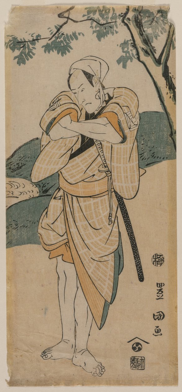 Aktor Ichikawa Danjuro jako samuraj autorstwa Utagawa Toyokuni