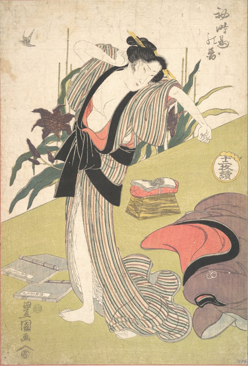 Pierwsza wizyta kukułki. autorstwa Utagawa Toyokuni I