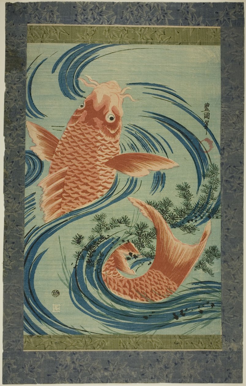 Czerwony Karp autorstwa Utagawa Toyokuni I
