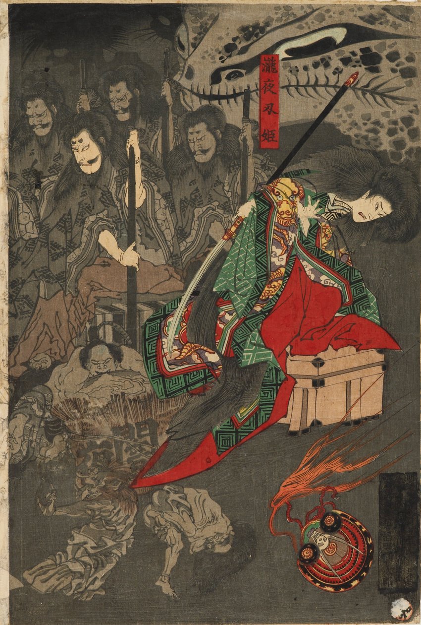Nocna Parada Stu Demonów w Pałacu Soma, 1893 autorstwa Utagawa Yoshiiku