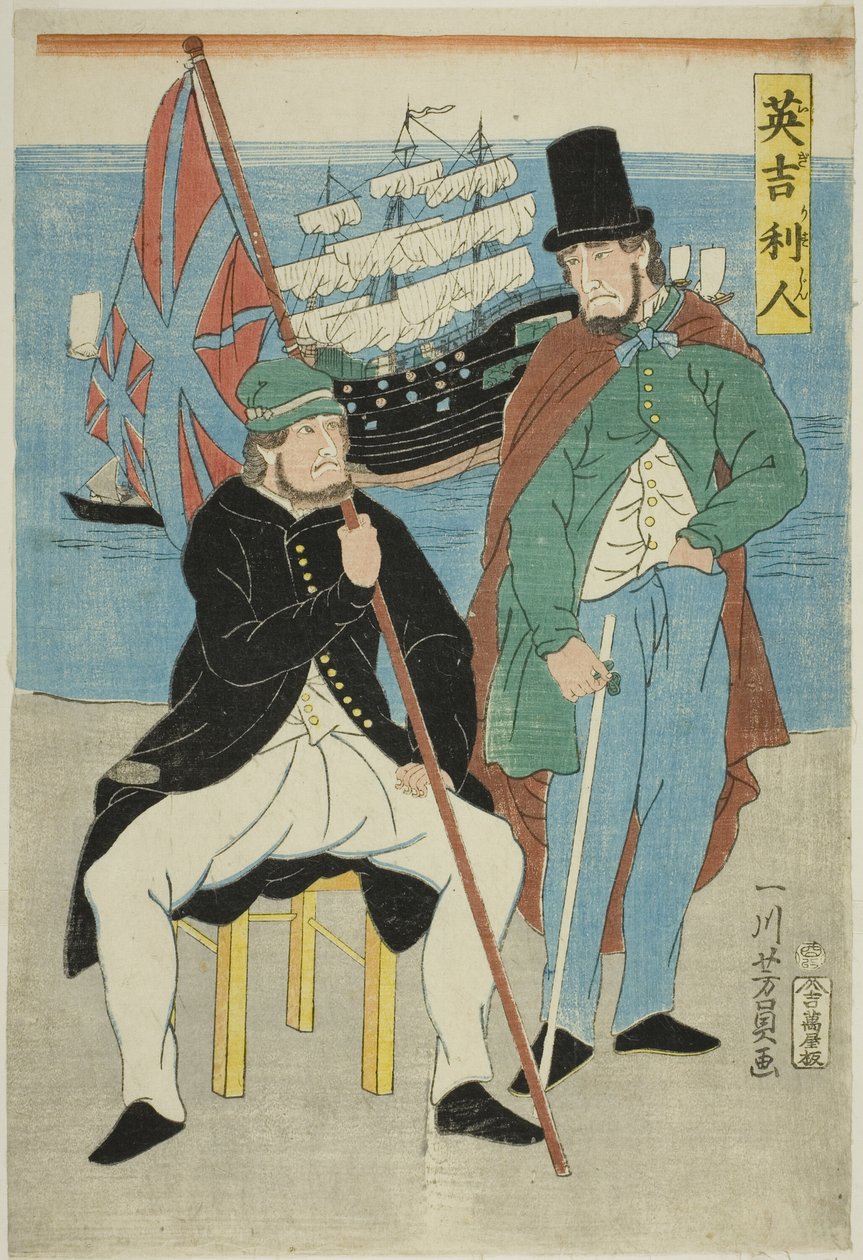 Maska angielska (brytyjska) autorstwa Utagawa Yoshikazu