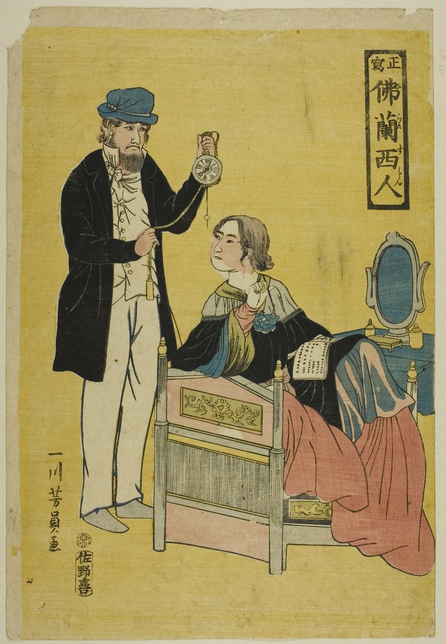 True Picture of the French (Shosha Furansujin) autorstwa Utagawa Yoshikazu