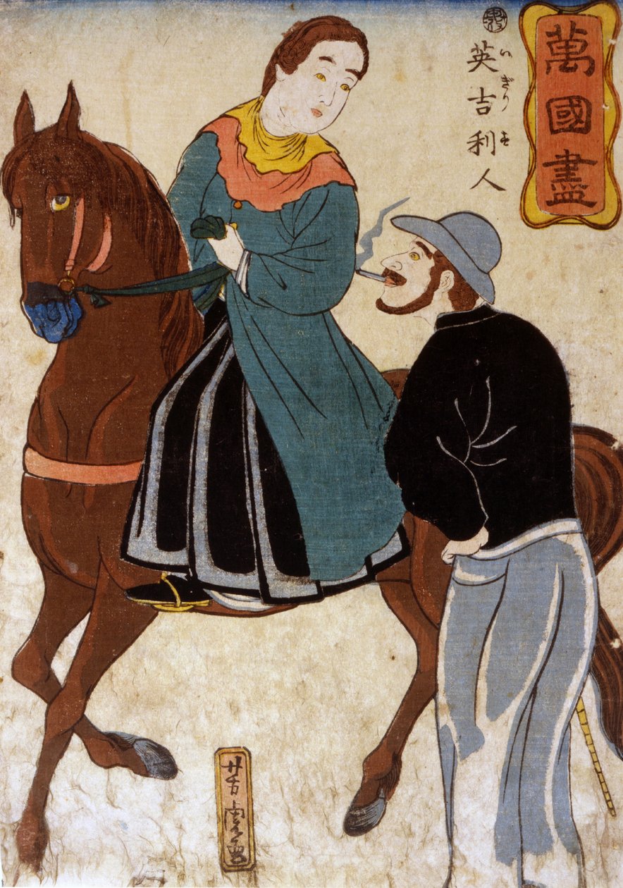 Brytyjczycy z Bangkoku autorstwa Utagawa Yoshitora