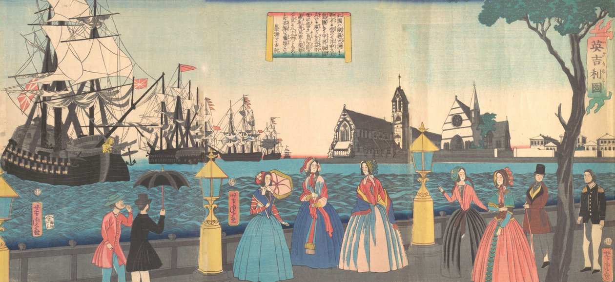 Anglia Igirisukoku, 2. miesiąc, 1865. autorstwa Utagawa Yoshitora