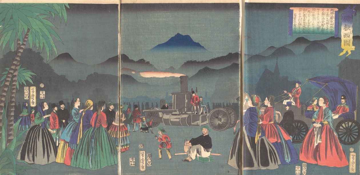 Francja furansukoku, drugi miesiąc, 1865. autorstwa Utagawa Yoshitora
