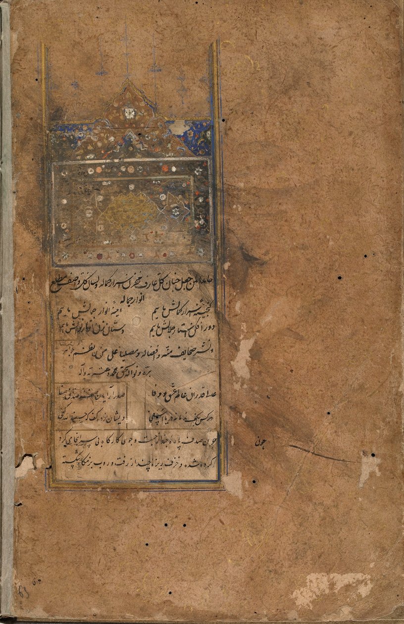Tuhfat Al-Ahrar, Buchara, Uzbekistan, prawdopodobnie okres uzbecki, 1558 (nieprzezroczysta akwarela, atrament i złoto na papierze) autorstwa Uzbek School