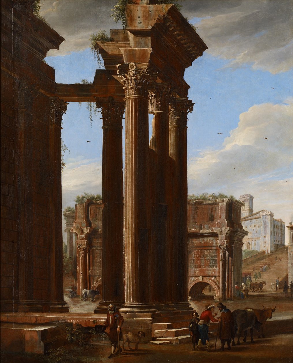 Widok na Forum Romanum, 1615 autorstwa V. and Cerquozzi, M. Codazzi
