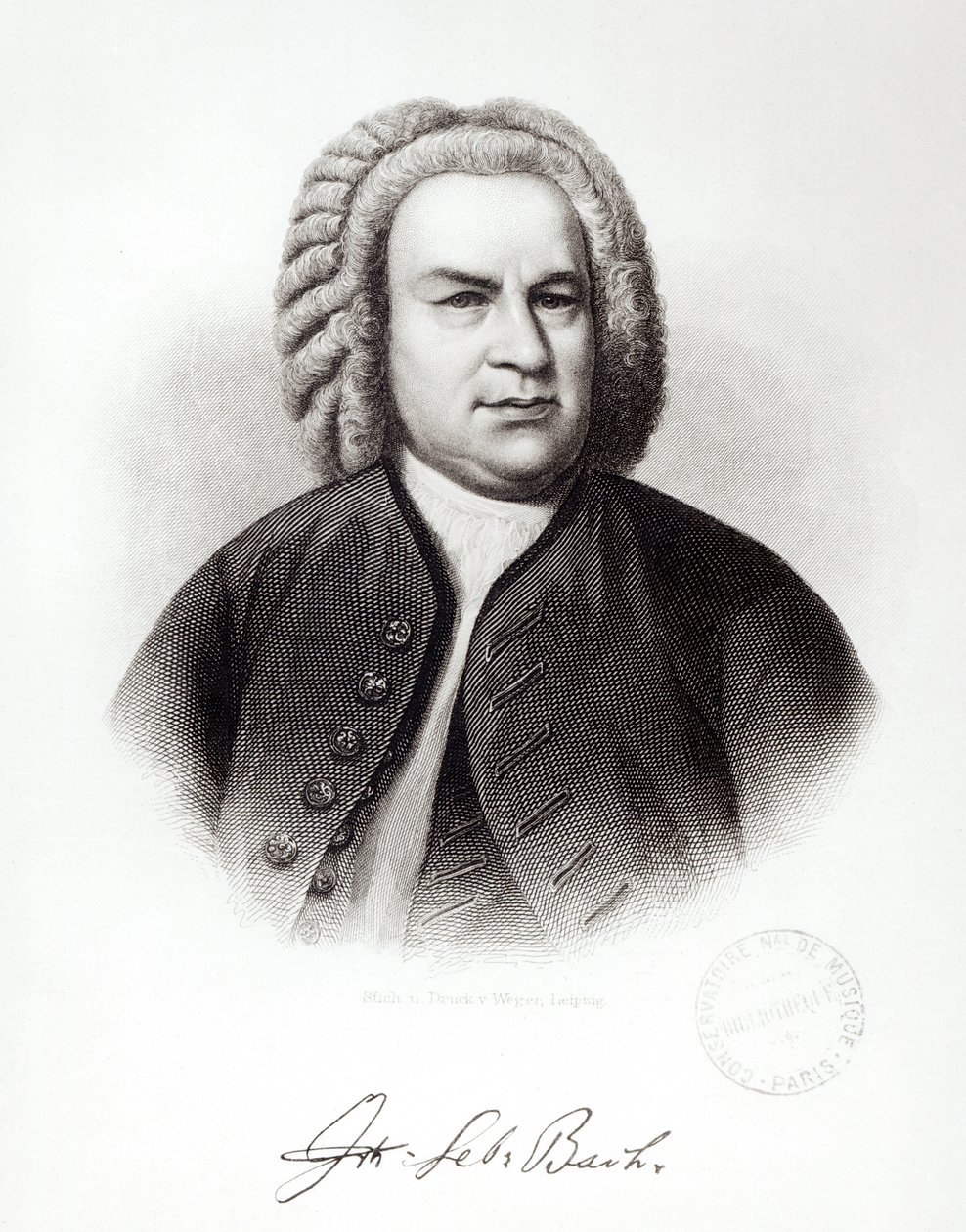 Portret Jana Sebastiana Bacha (1685-1750) autorstwa V. Weger