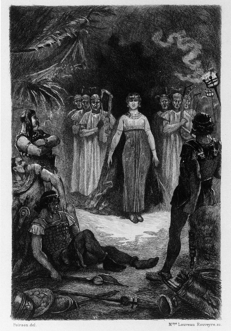 Ilustracja autorstwa V.A. Poirson (1890) za powieść Salammbo” Gustave