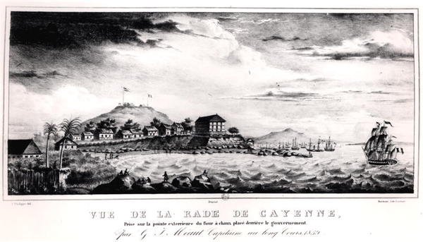 Widok na port Cayenne, Gujana autorstwa V. (after) Philippe