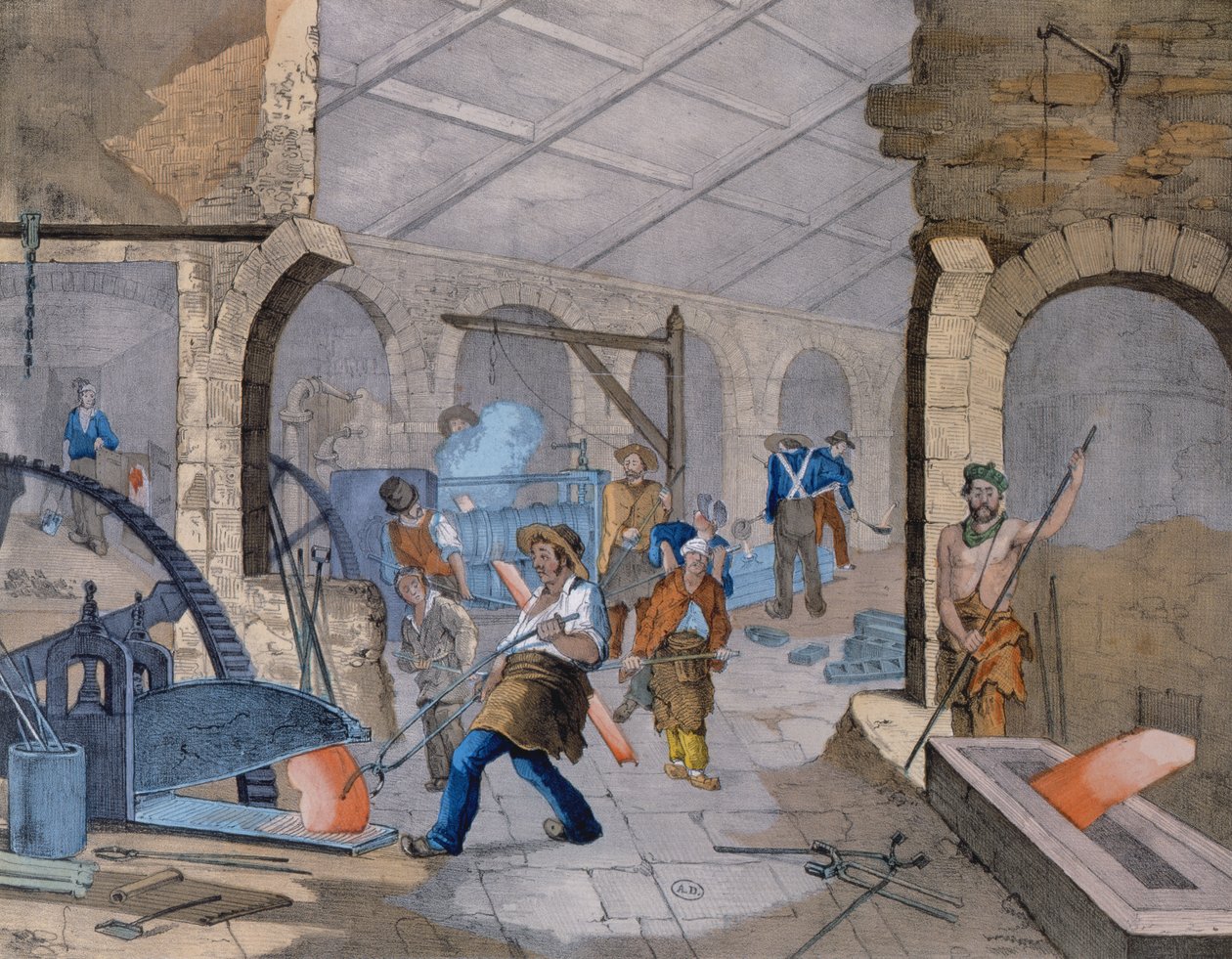 Huta żelaza, ok.1860 autorstwa V. Janson