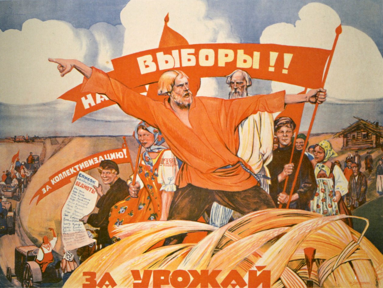 Rosyjski plakat propagandowy autorstwa V. Kostianitsyn