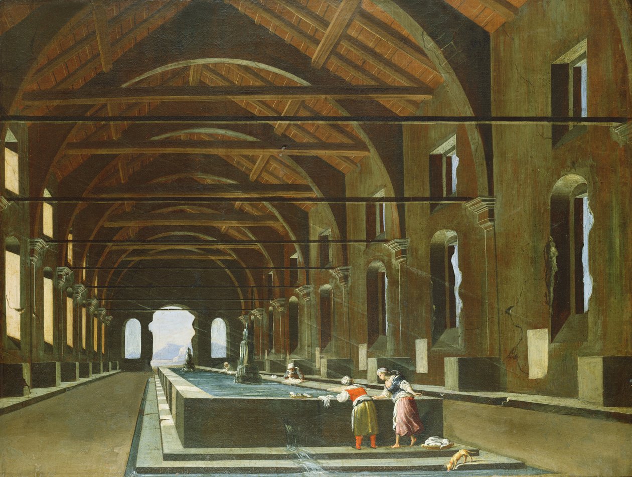 Kobiety pranie ubrań autorstwa V. and Cerquozzi, M. Codazzi