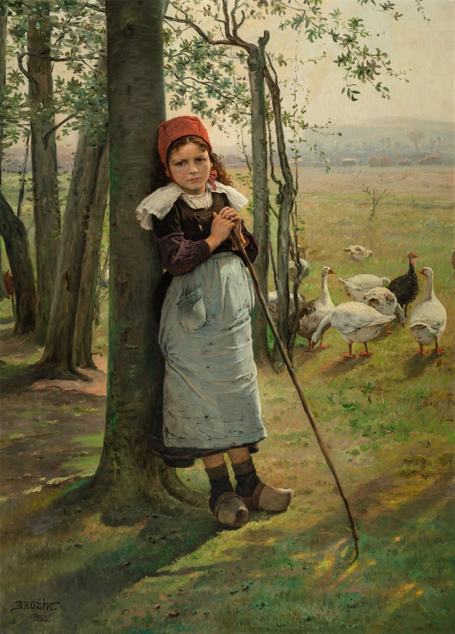 Gęsia dziewczyna, ok.1880 autorstwa Vaclav Brozik