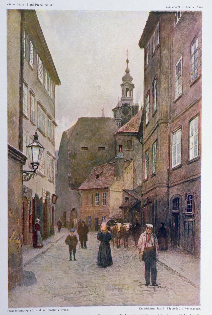 Maiselova Ulice, Praga, ilustracja ze 
