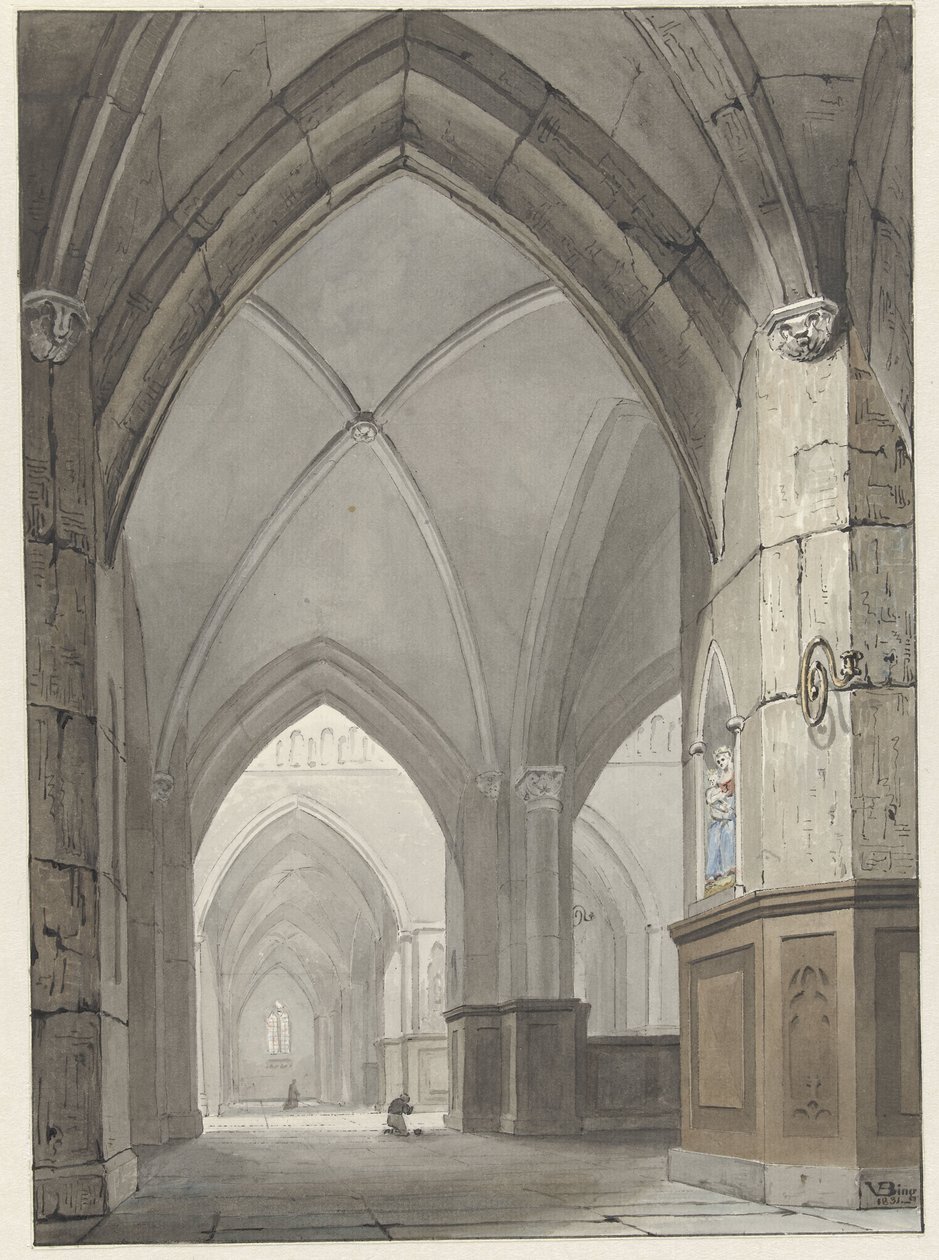 Kerkinterieur autorstwa Valentijn Bing