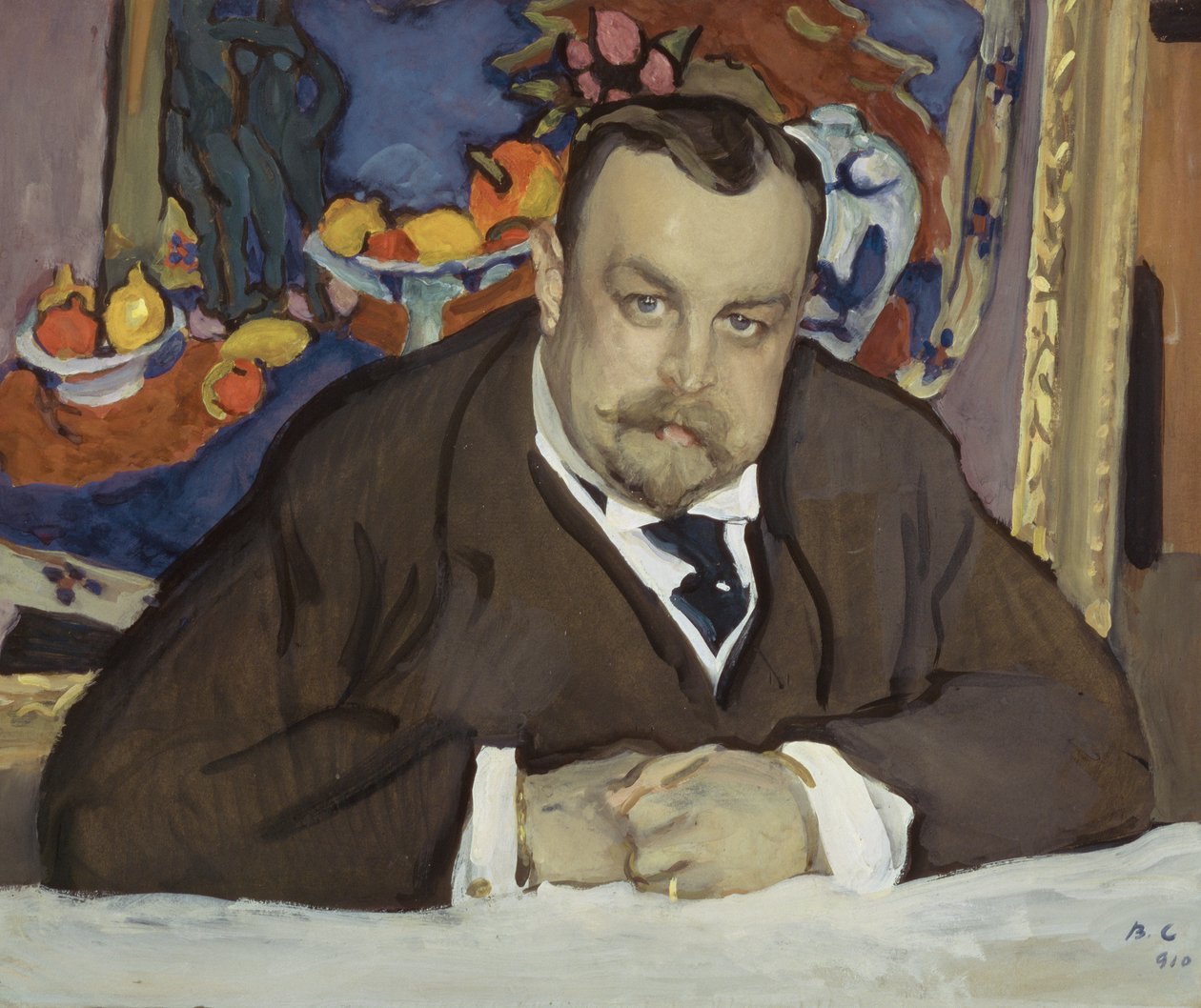 Portret I. Morosowa, 1910 (olej na tekturze) autorstwa Valentin Aleksandrovich Serov