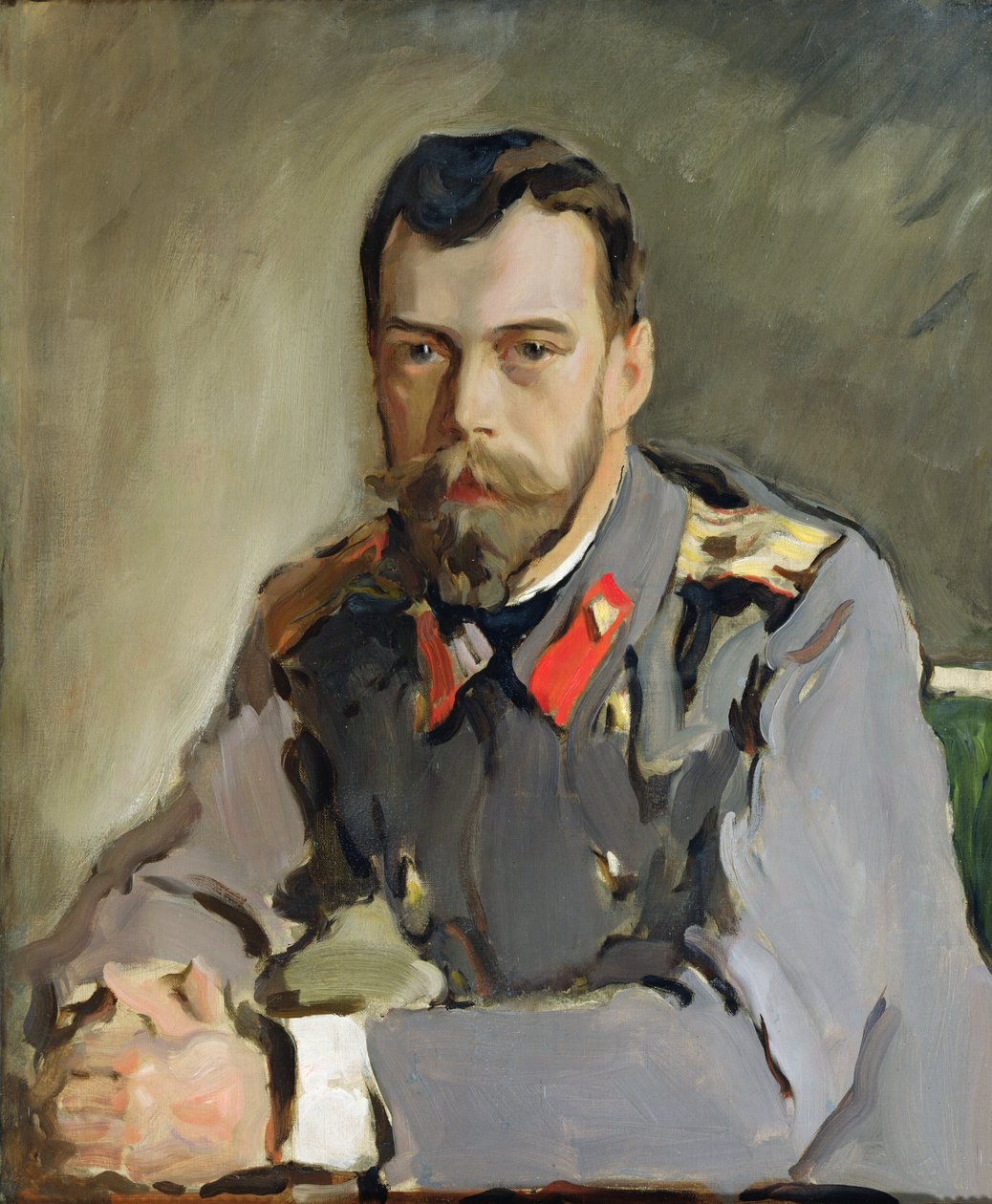 Portret Mikołaja II, 1900 autorstwa Valentin Aleksandrovich Serov