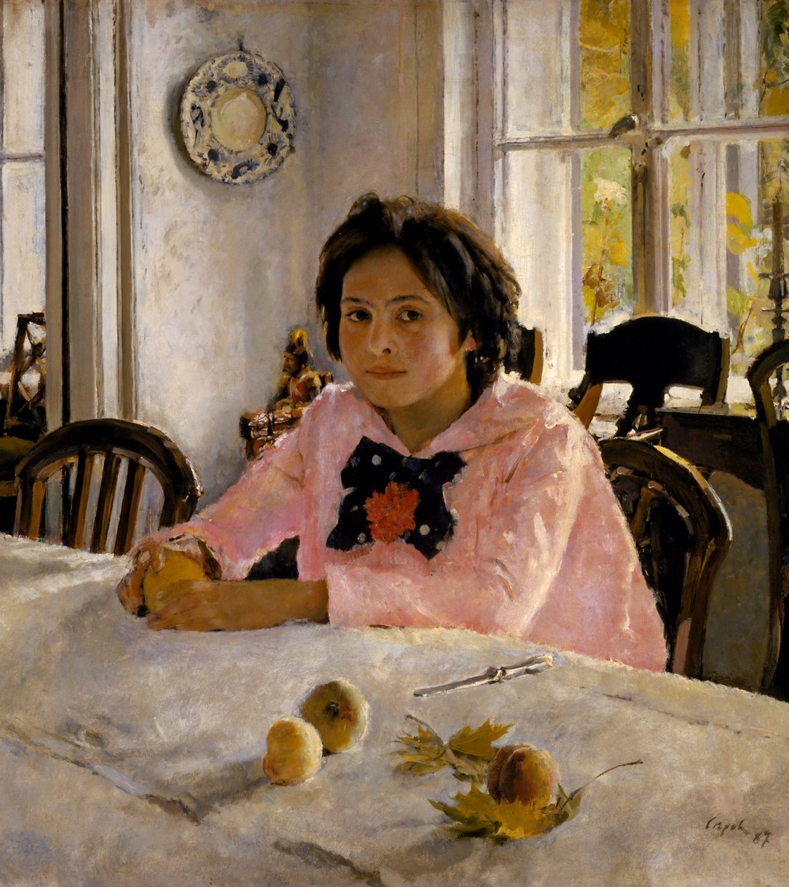 Dziewczyna z brzoskwiniami autorstwa Valentin Aleksandrovich Serov